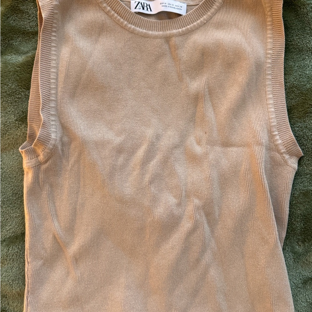 Zara Beige Crop Top